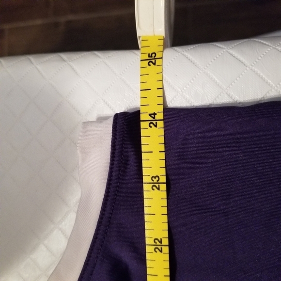 Tek Gear RN 73277 Women Purple Sleeveless Top White Trim Size 2X - Picture 4 of 7